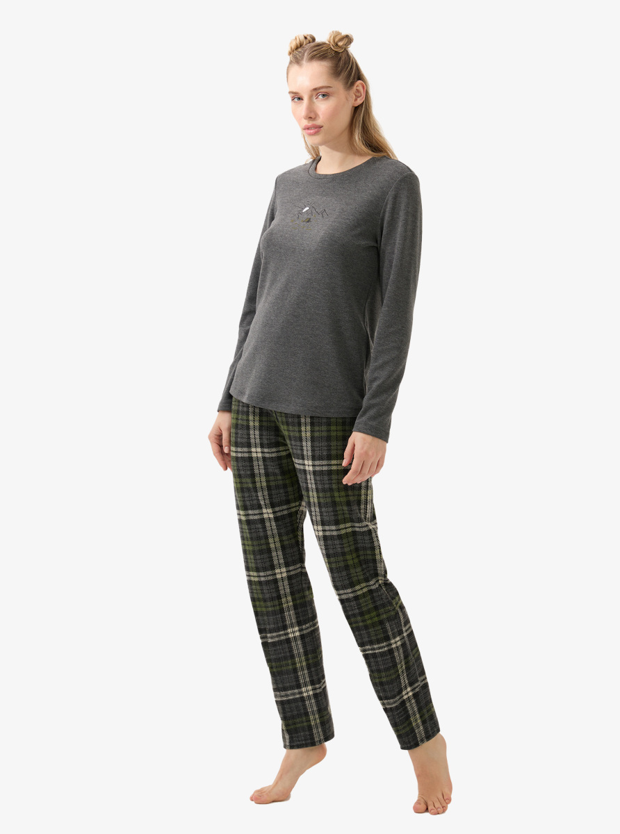 Kadın Termal Pijama Takımı 51936 - Antrasit - 4