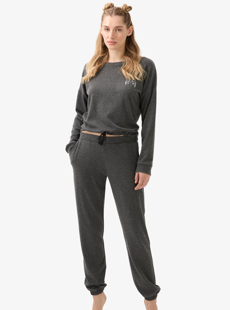 Kadın Pijama Takımı 51939 - Antrasit - Blackspade (1)