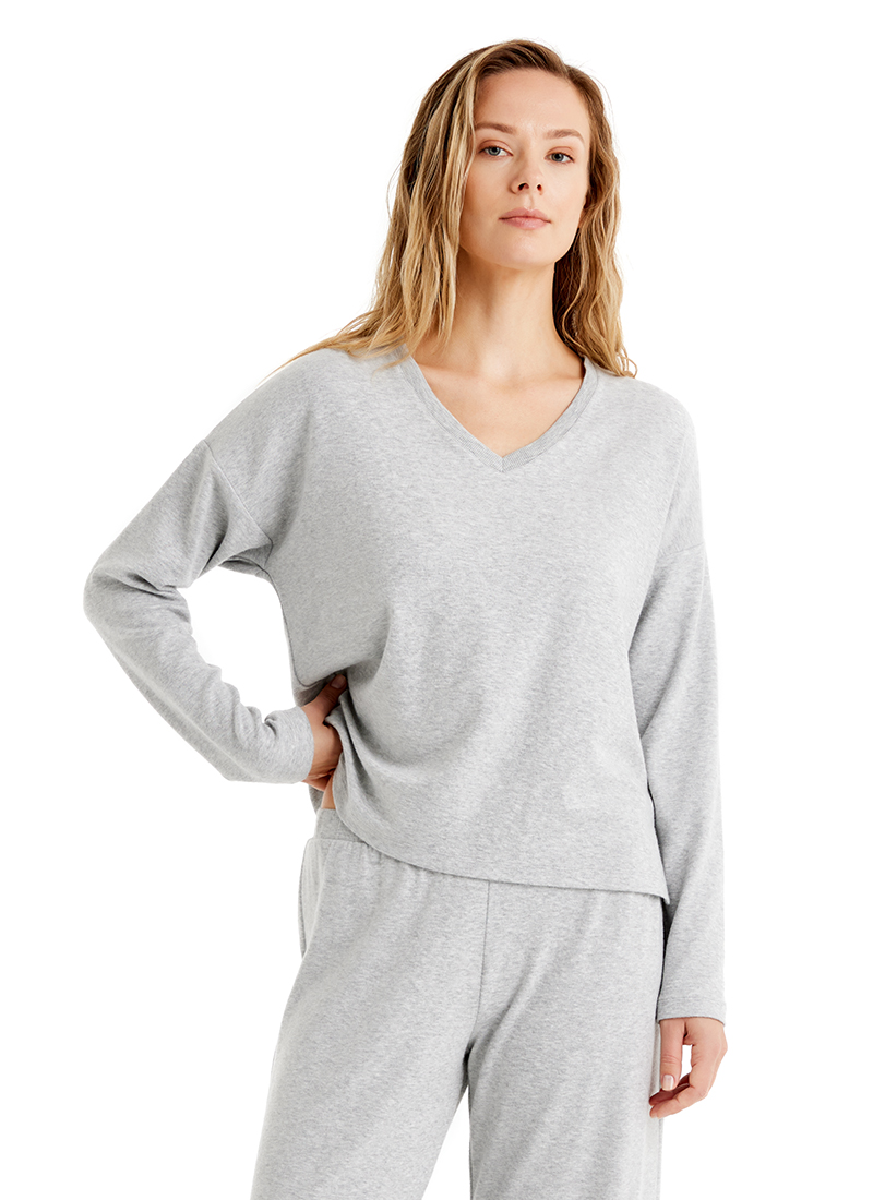 Termal Kadın Pijama Takımı 60493 - Gri Melanj - 3