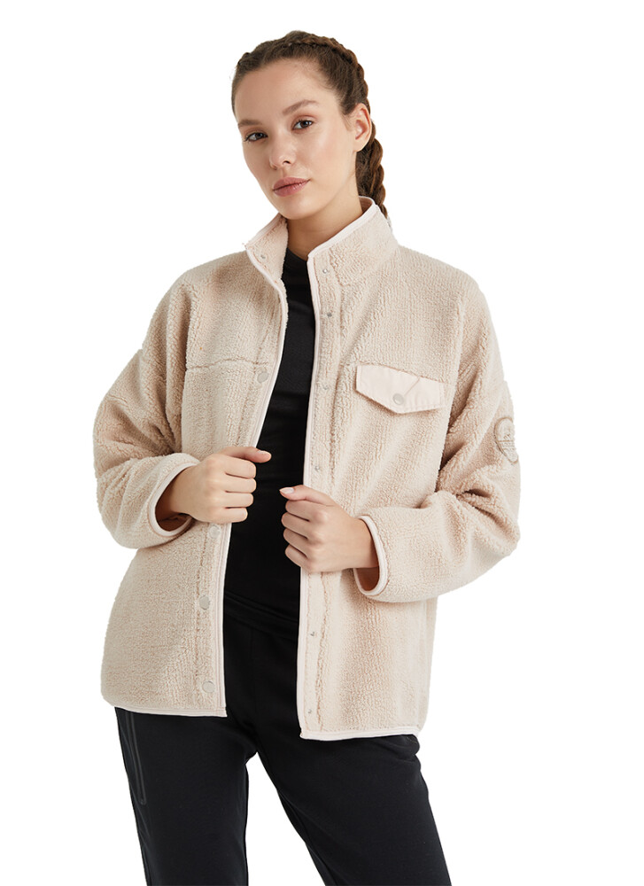 Kadın Termal Polar Sweatshirt 40138 - Bej