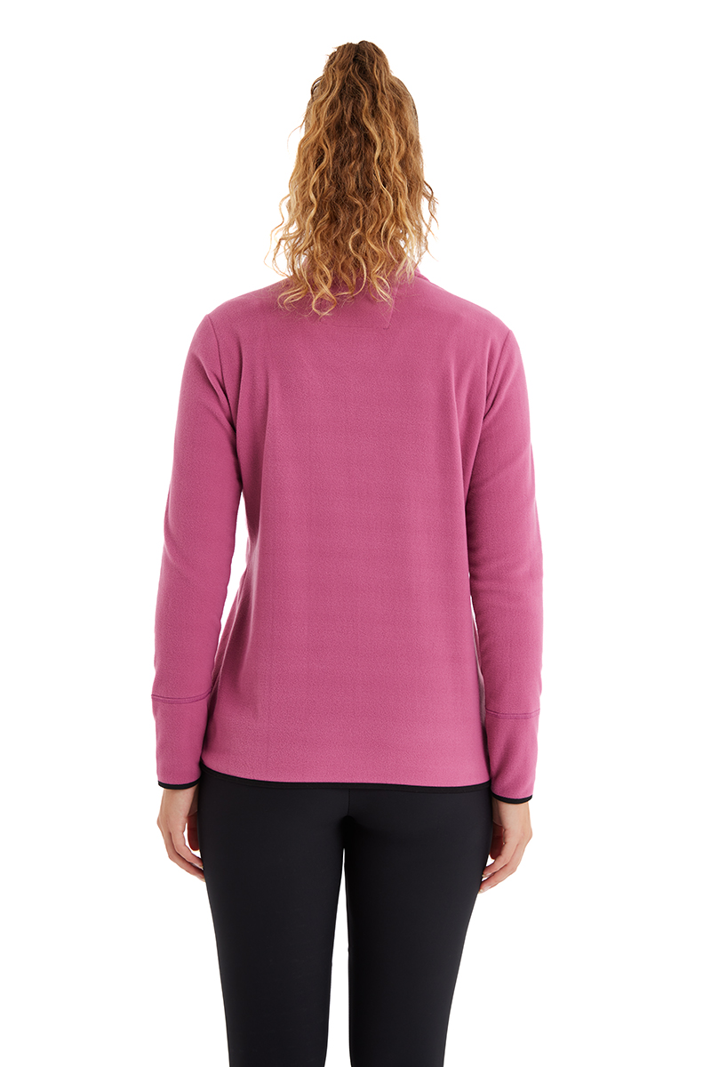 Kadın Termal Polar Sweatshirt 51681 - Pembe - 2