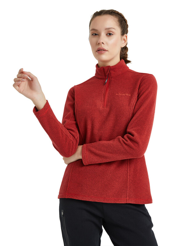 Kadın Termal Sweatshirt 51261 - Kiremit Melanj - 3