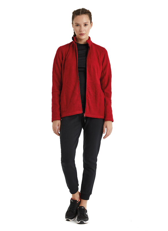 Kadın Termal Sweatshirt 51264 - Kırmızı - 1