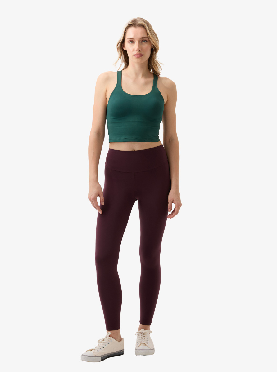 Kadın Toparlayıcı Spor Tayt 70595 - Bordo - 4