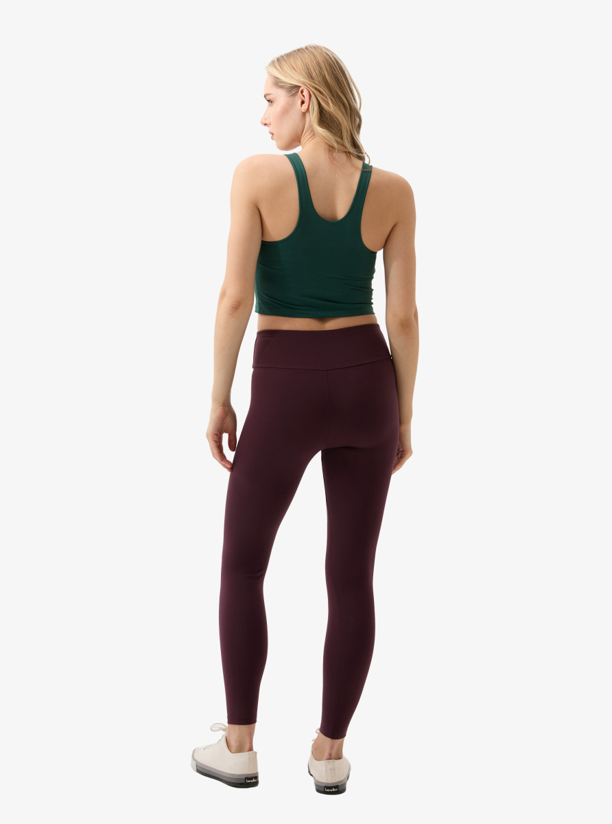 Kadın Toparlayıcı Spor Tayt 70595 - Bordo - 5