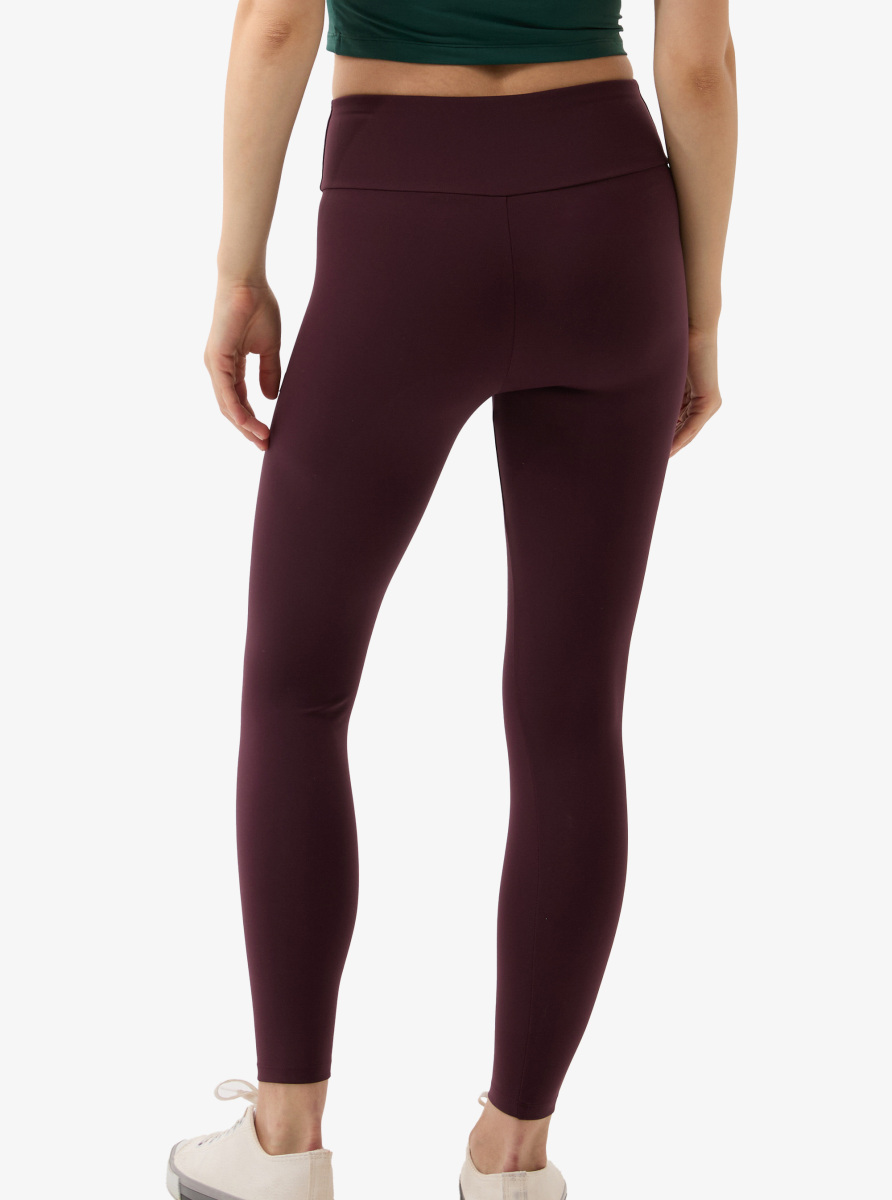 Kadın Toparlayıcı Spor Tayt 70595 - Bordo - 2