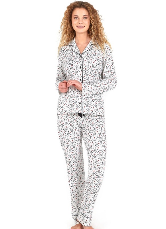 Kadın Uzun Pijama Takımı 50678 - Baskılı - 2