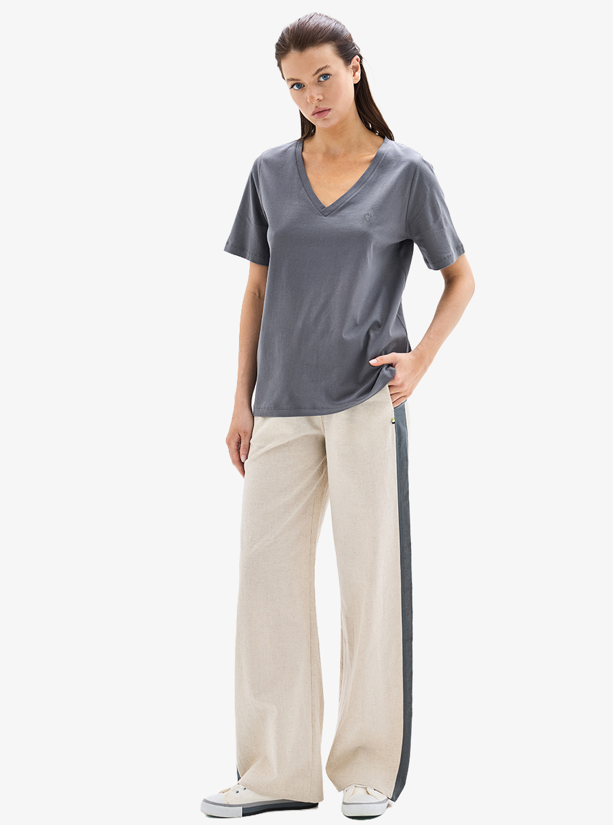 Kadın T-Shirt 60629 - Antrasit - 4