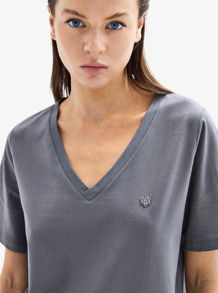 Kadın T-Shirt 60629 - Antrasit - 1