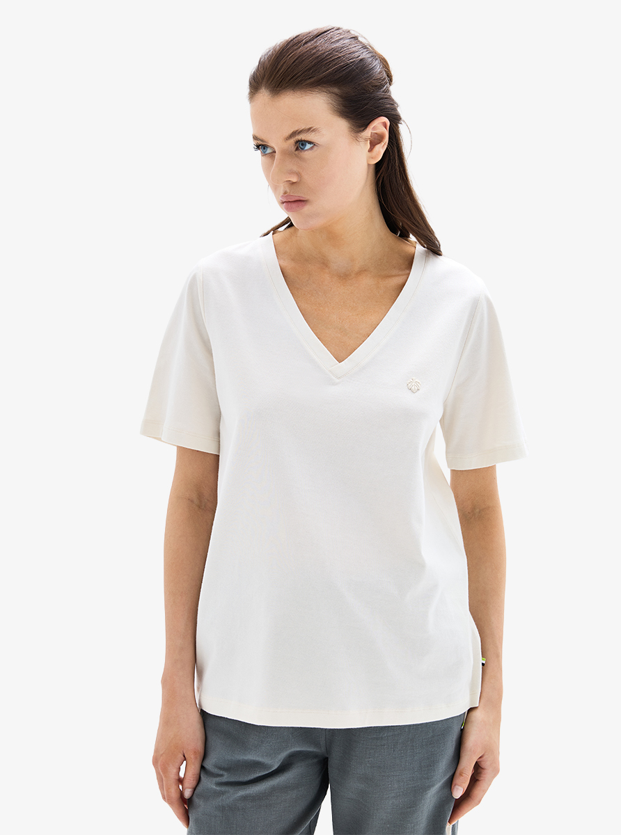 Kadın T-Shirt 60629 - Krem - 2