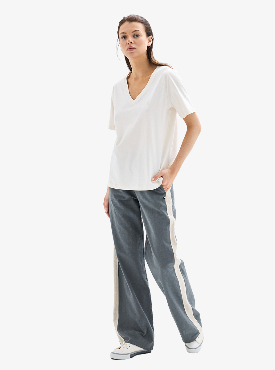 Kadın T-Shirt 60629 - Krem - 4