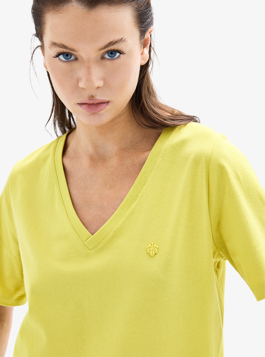 Kadın T-Shirt 60629 - Sarı - 1