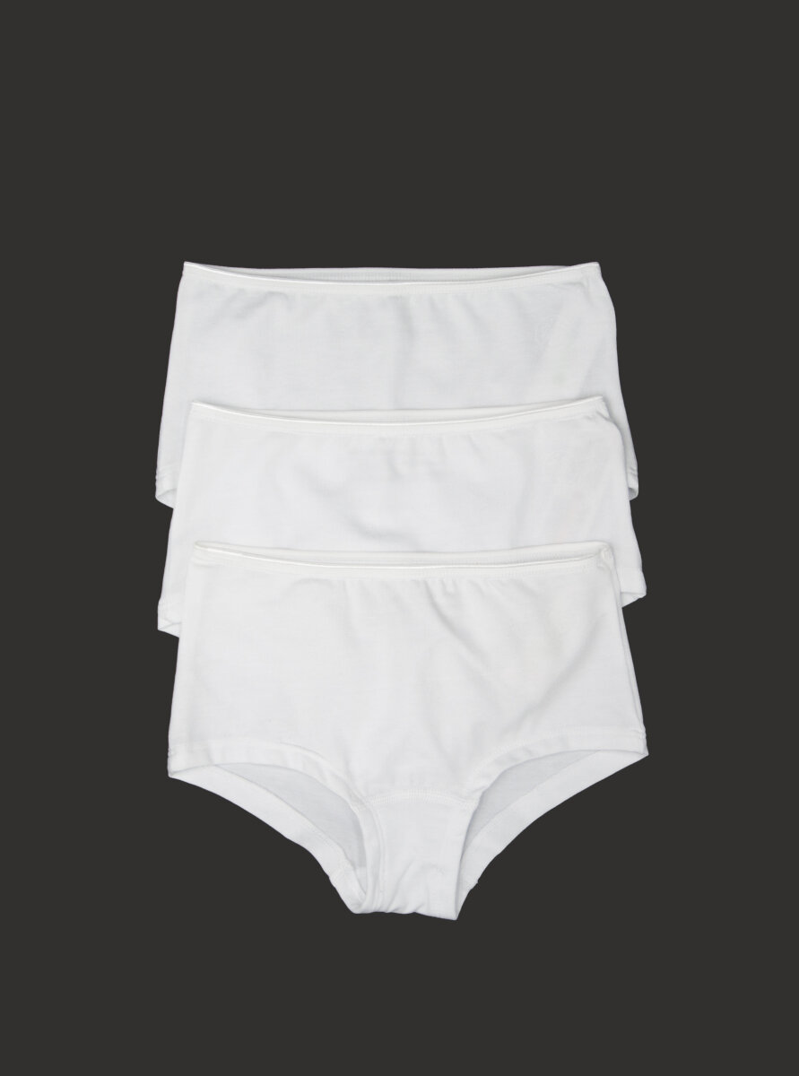 Kız Çocuk Boxer 3'lü Paket 1295 - Beyaz - 1