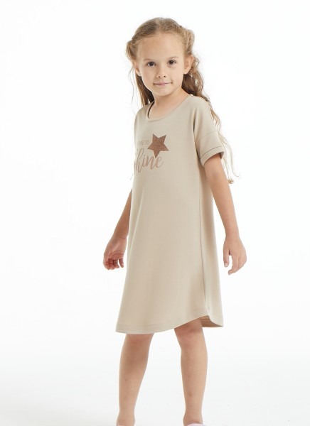 Kız Çocuk Elbise 60118 - Krem - 1