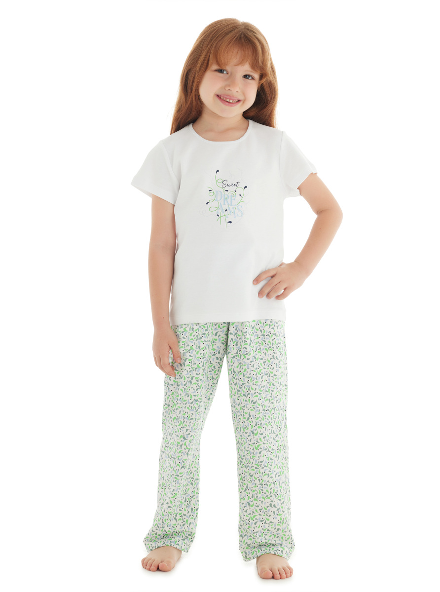 Kız Çocuk Pijama Altı 51826 - Çiçek Baskılı - 3