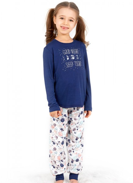 Kız Çocuk Pijama Takımı 50688 - Lacivert - 1