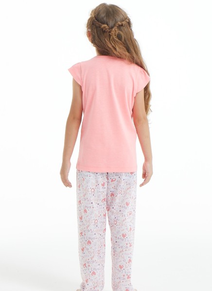 Kız Çocuk Pijama Takımı 50814 - Pembe - 4