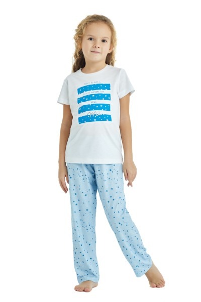 Kız Çocuk Pijama Takımı 50816 - Beyaz - 1
