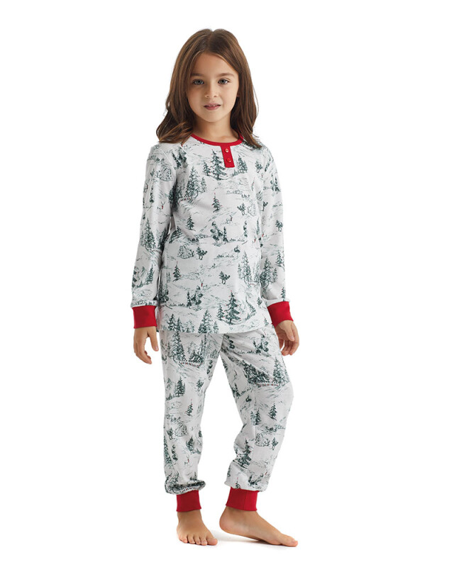 Kız Çocuk Pijama Takımı 51252 - Desenli - Blackspade