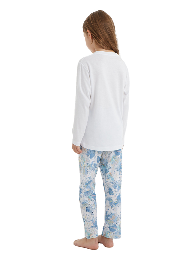 Kız Çocuk Pijama Takımı 51636 - Beyaz - 2