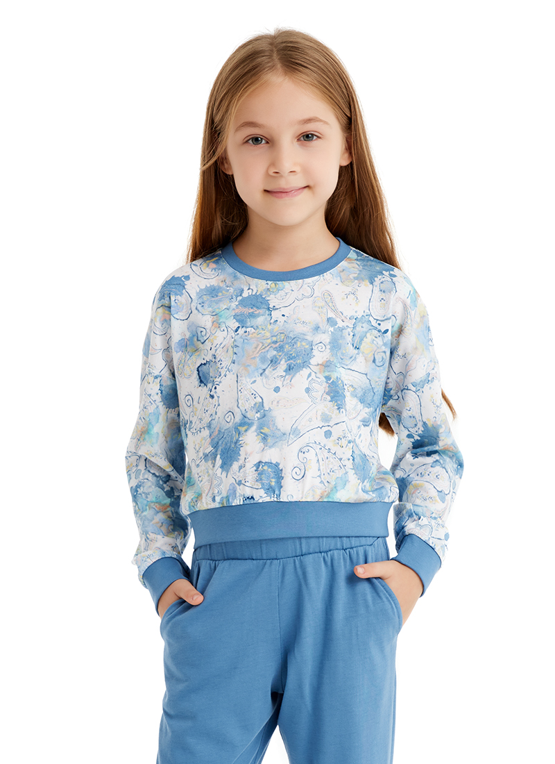 Kız Çocuk Pijama Takımı 51637 - Baskılı - 3