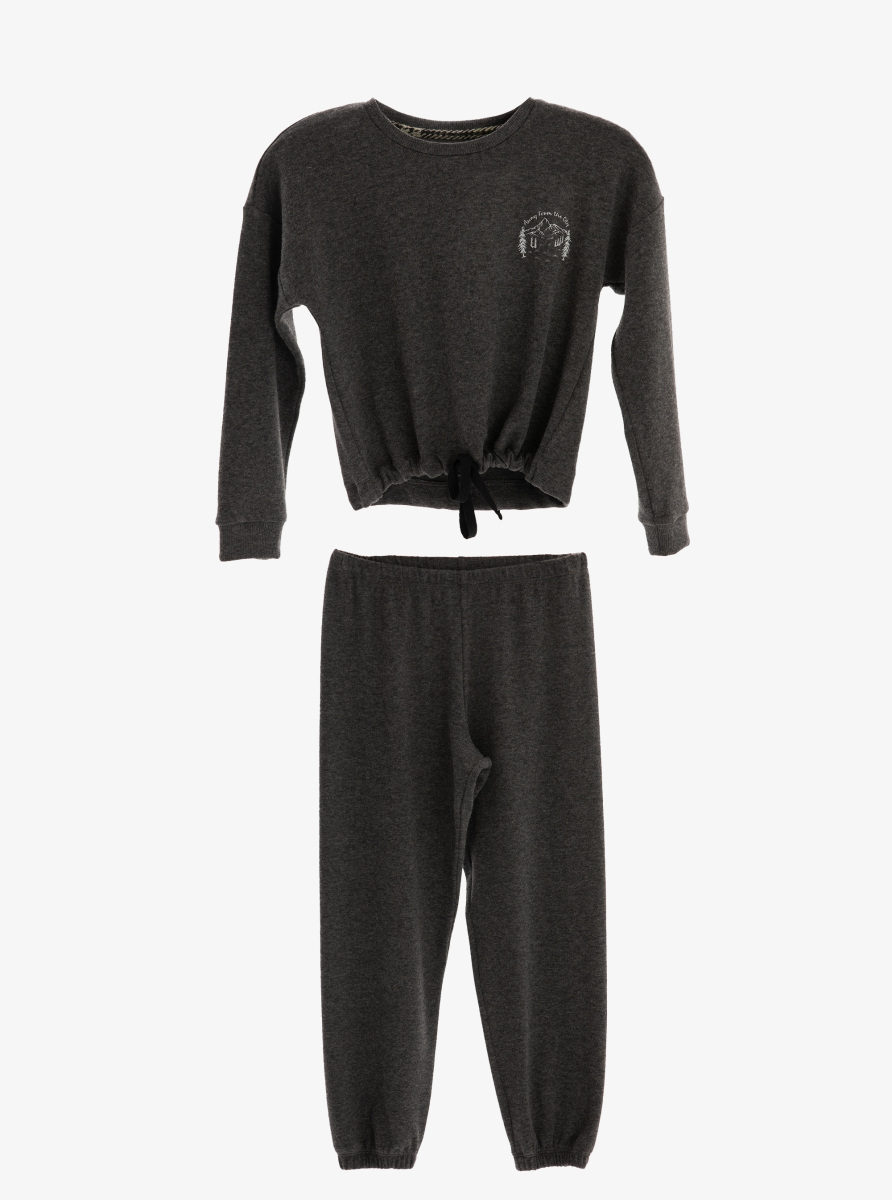 Kız Çocuk Pijama Takımı 51942 - Antrasit - 1