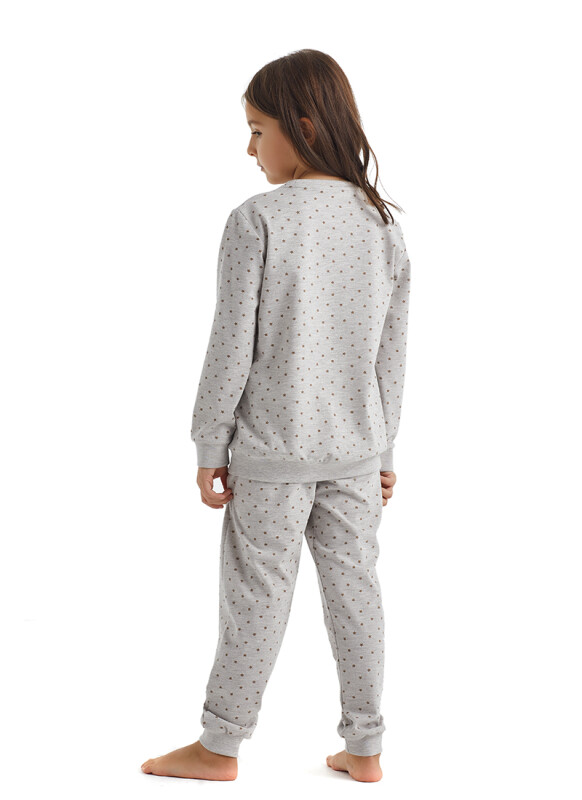 Kız Çocuk Pijama Takımı 60344 - Bej Melanj - 2