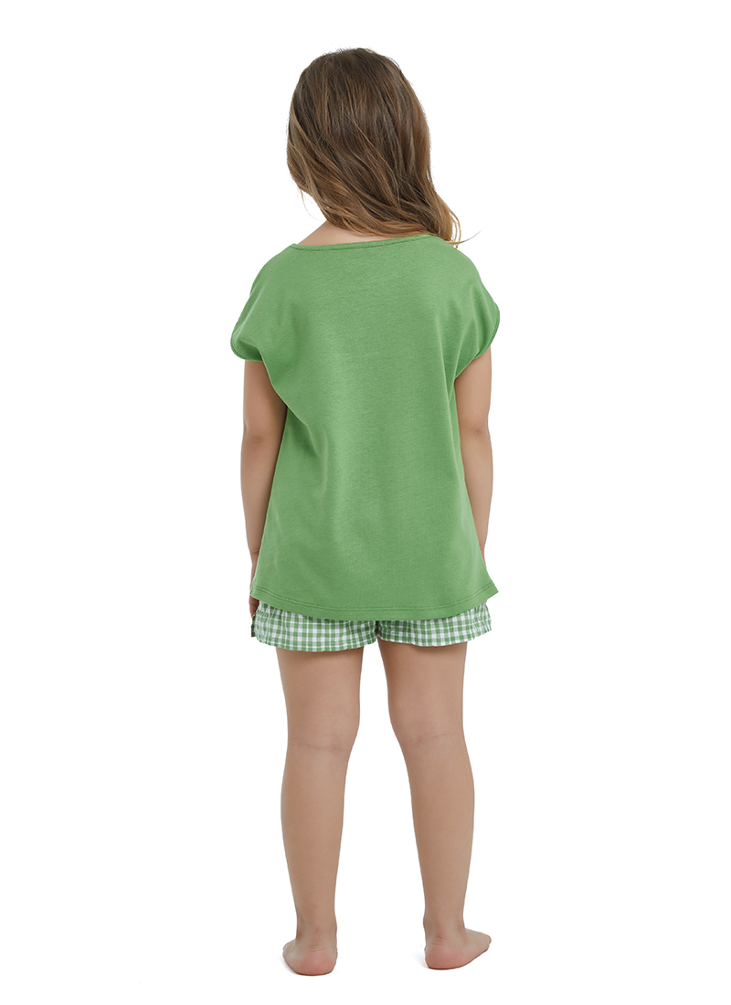 Kız Çocuk Pijama Takımı 60434 - Yeşil - 2