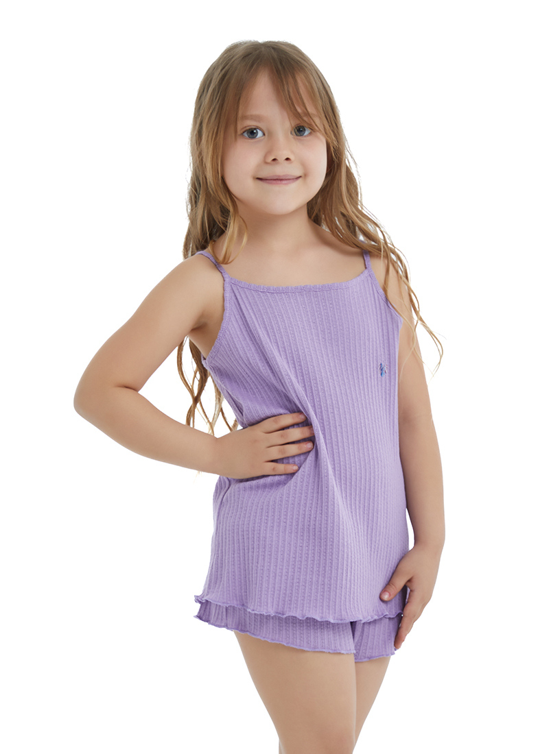 Kız Çocuk Pijama Takımı 60441 - Mor - 3