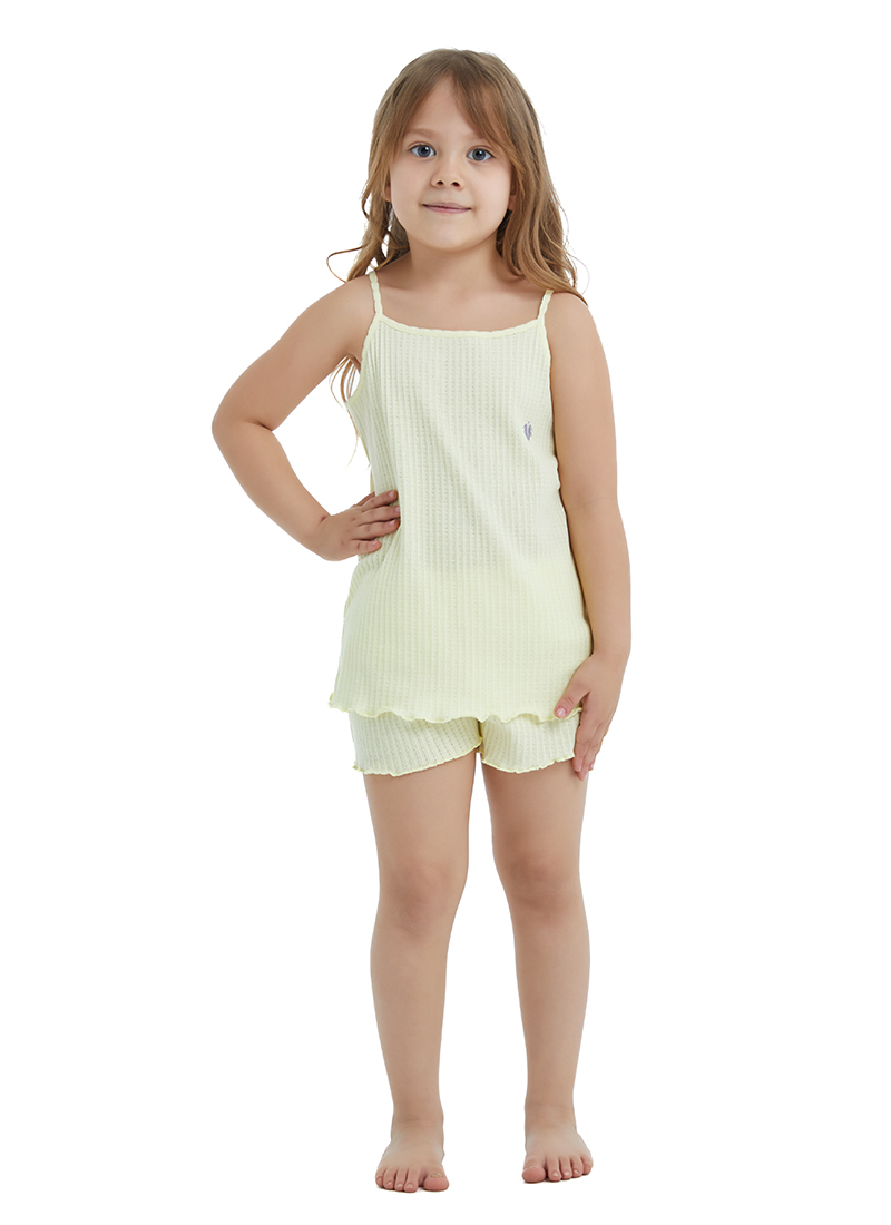 Kız Çocuk Pijama Takımı 60441 - Sarı - 1