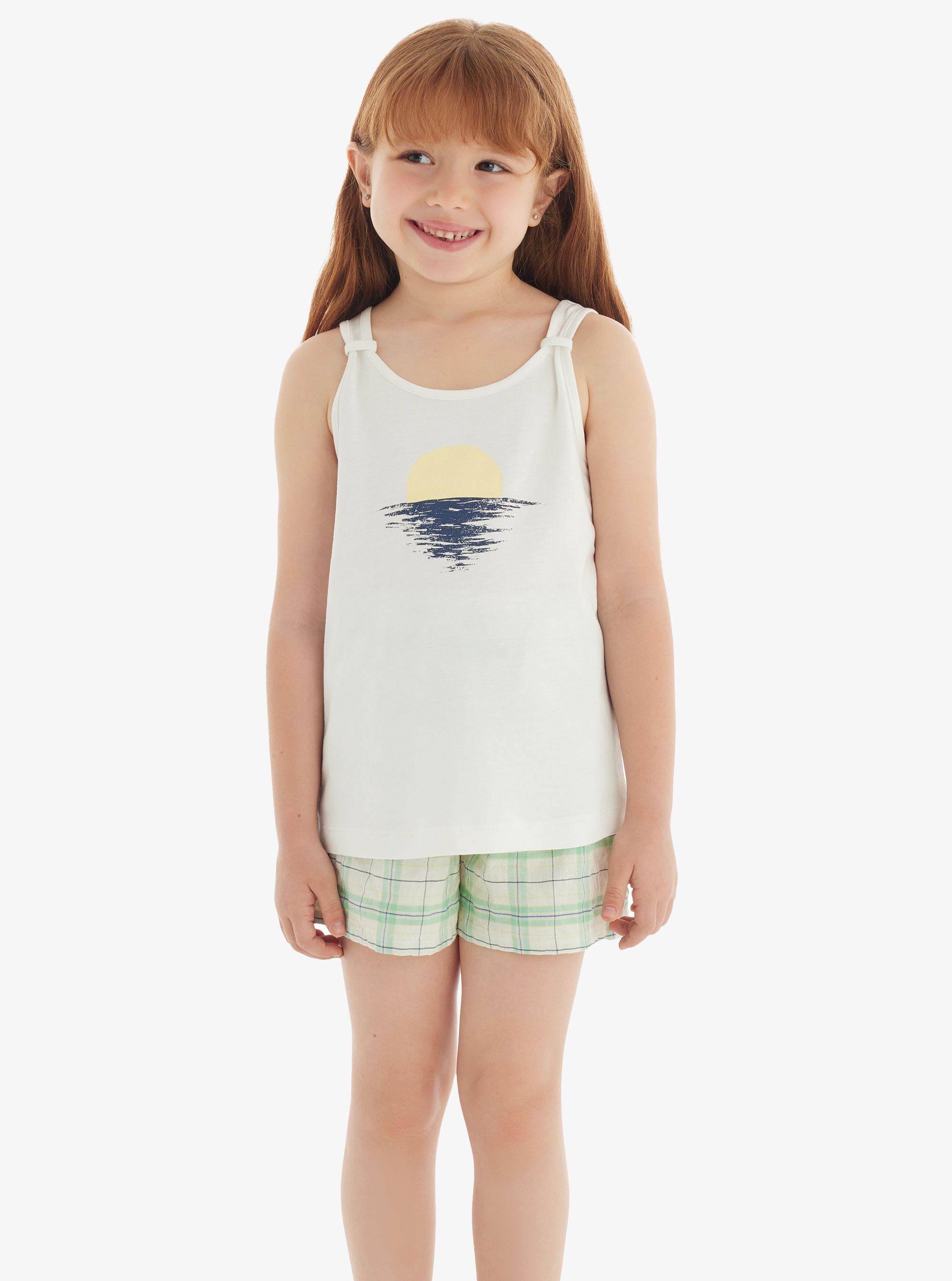 Kız Çocuk Pijama Takımı 60564 - Krem - Blackspade