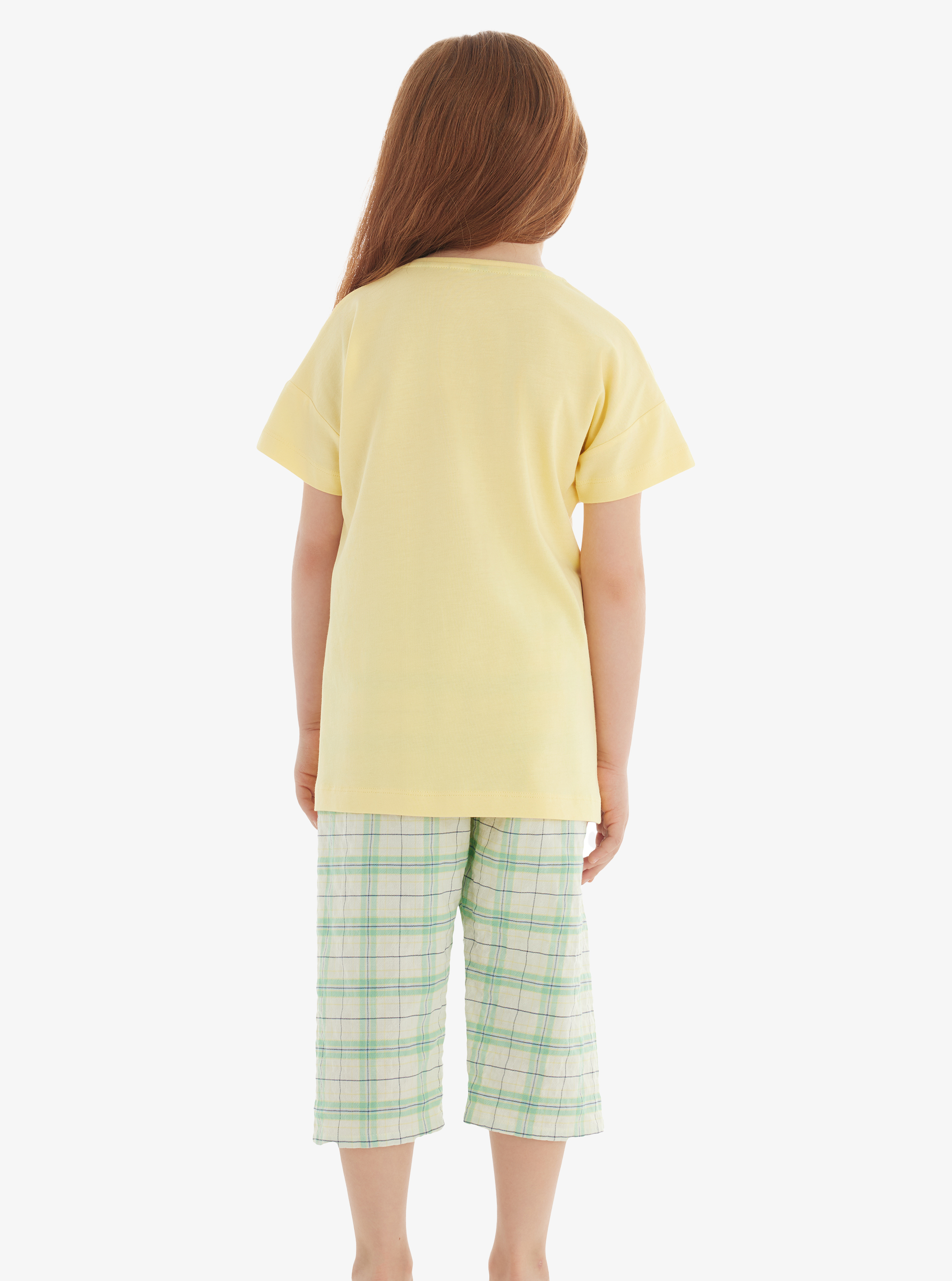 Kız Çocuk Pijama Takımı 60565 - Açık Sarı - Blackspade (1)