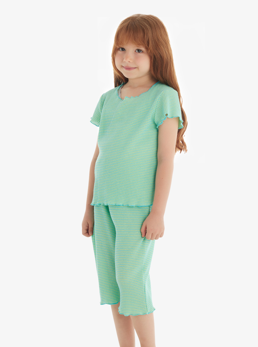 Kız Çocuk Pijama Takımı 60567 - Yeşil - 1