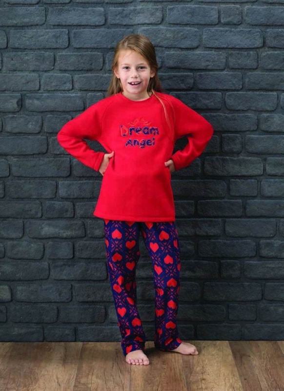Kız Çocuk Pijama Takımı 6138 - Kırmızı - 1