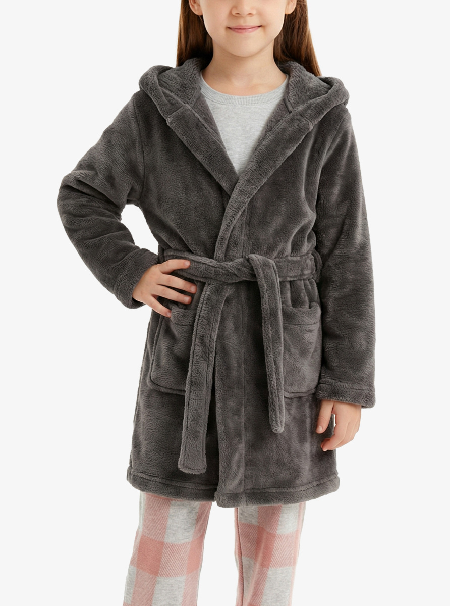 Kız Çocuk Polar Sabahlık 51940 - Antrasit