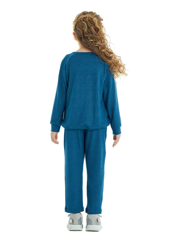 Kız Çocuk Sweatshirt 60210 - Mavi - 2