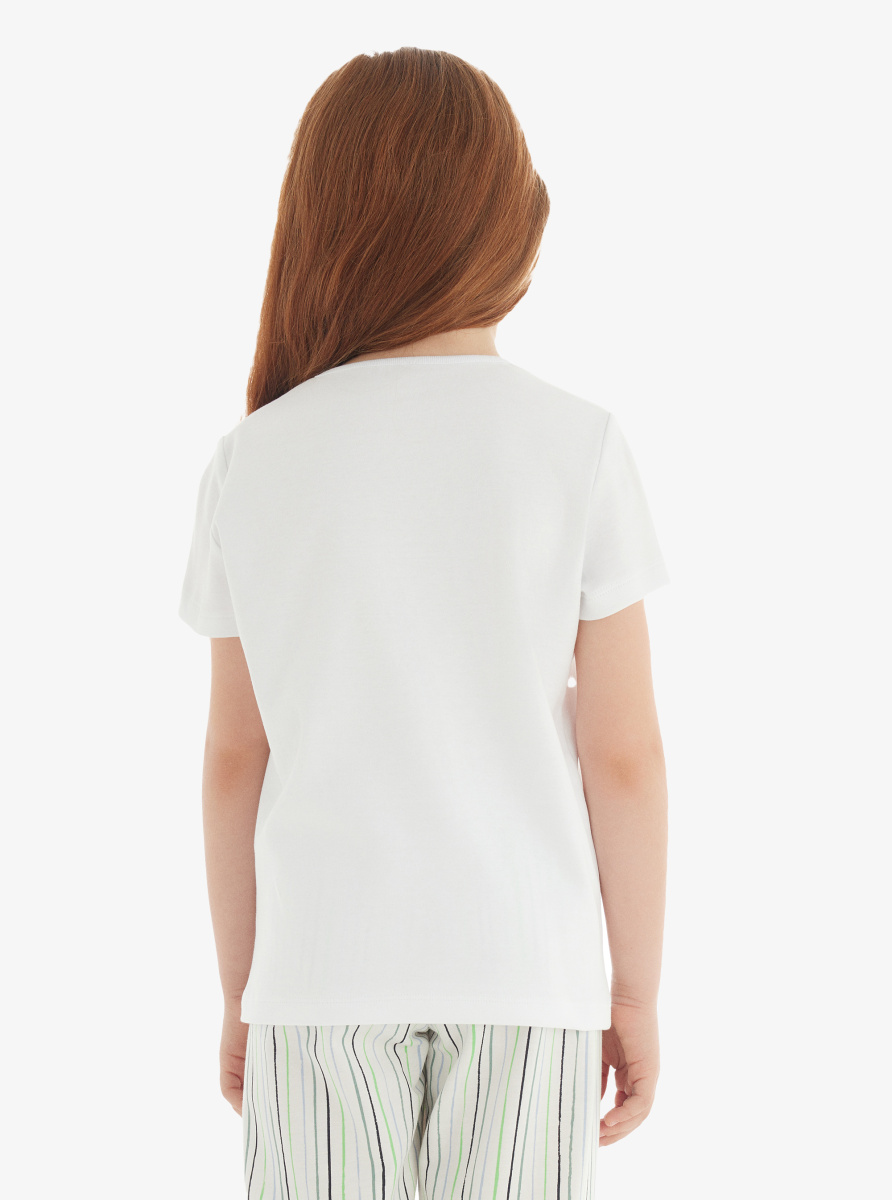 Kız Çocuk T-Shirt 51825 - Beyaz - Blackspade (1)