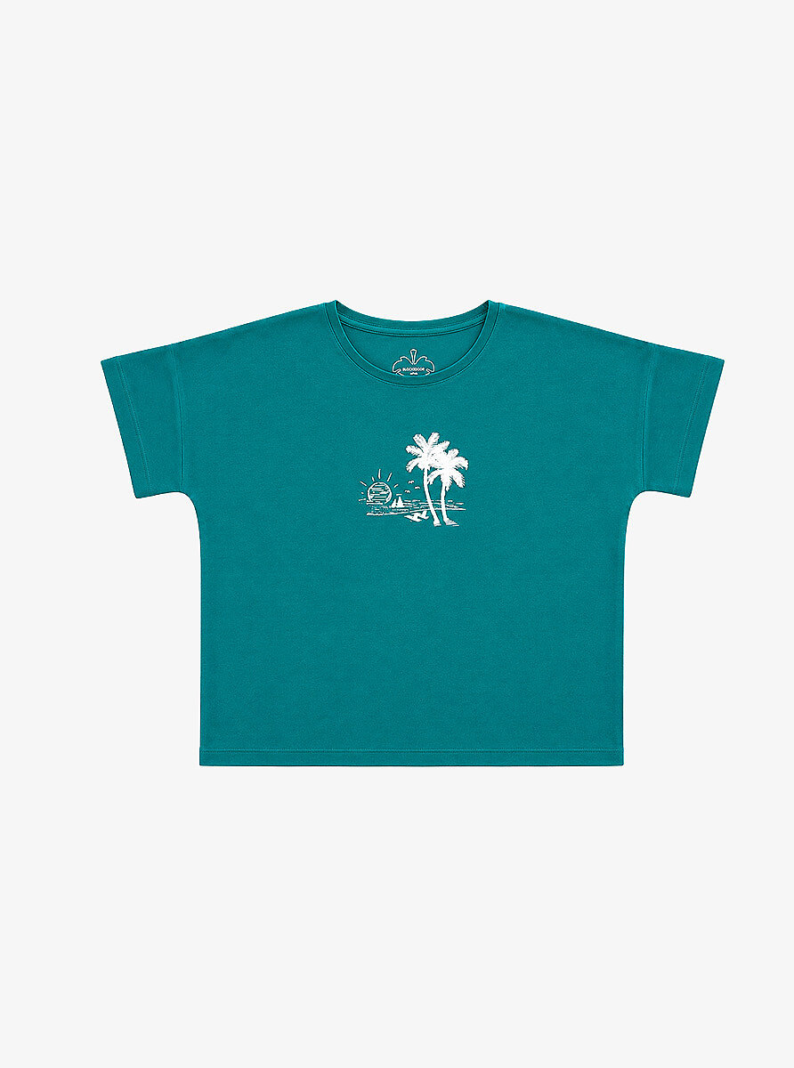 Kız Çocuk T-Shirt 52102 - Yeşil - Blackspade