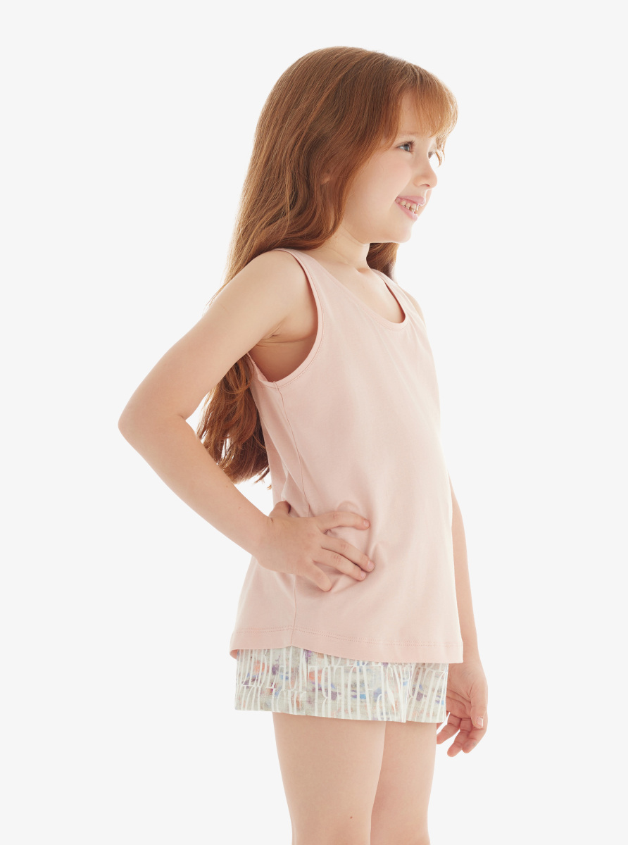Kız Çocuk T-Shirt 60570 - Pembe - Blackspade (1)