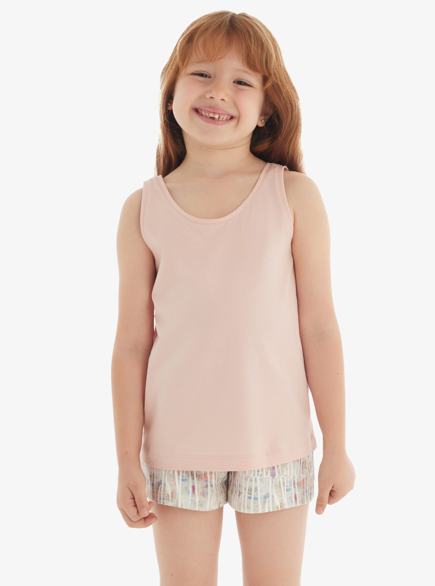 Kız Çocuk T-Shirt 60570 - Pembe - 1