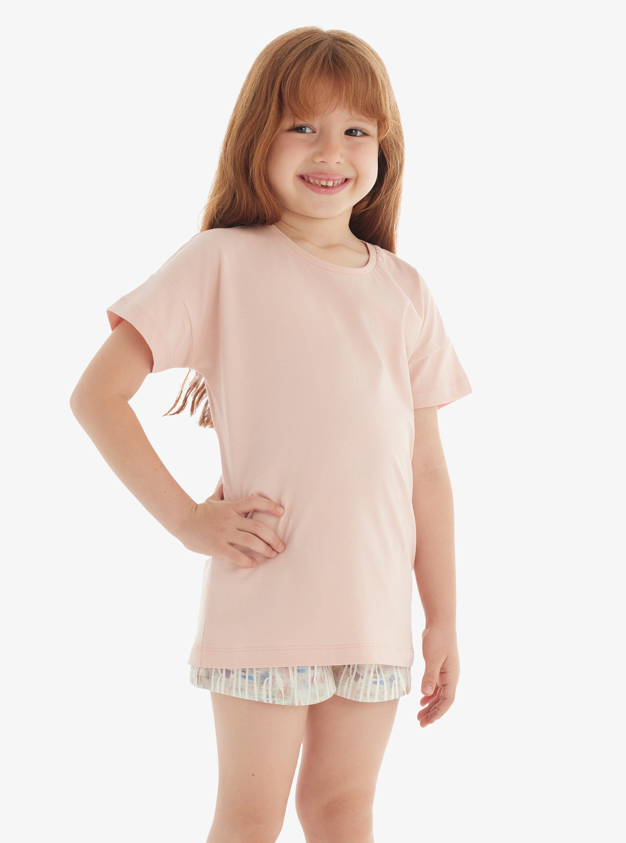 Kız Çocuk T-Shirt 60571 - Pembe - Blackspade