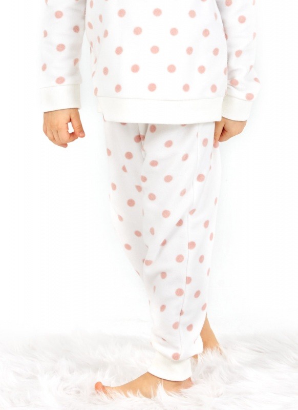 Kız Çocuk Uzun Pijama Takımı 50661 - Puantiyeli - 2