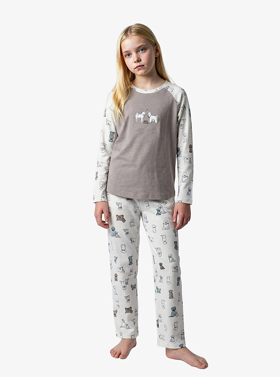 Kız Çocuk Pijama Takımı 52277 - Vizon - Blackspade