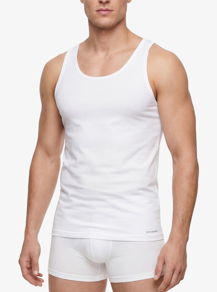 Erkek Atlet 2'li Paket Loose Fit 9225 - Beyaz - 3