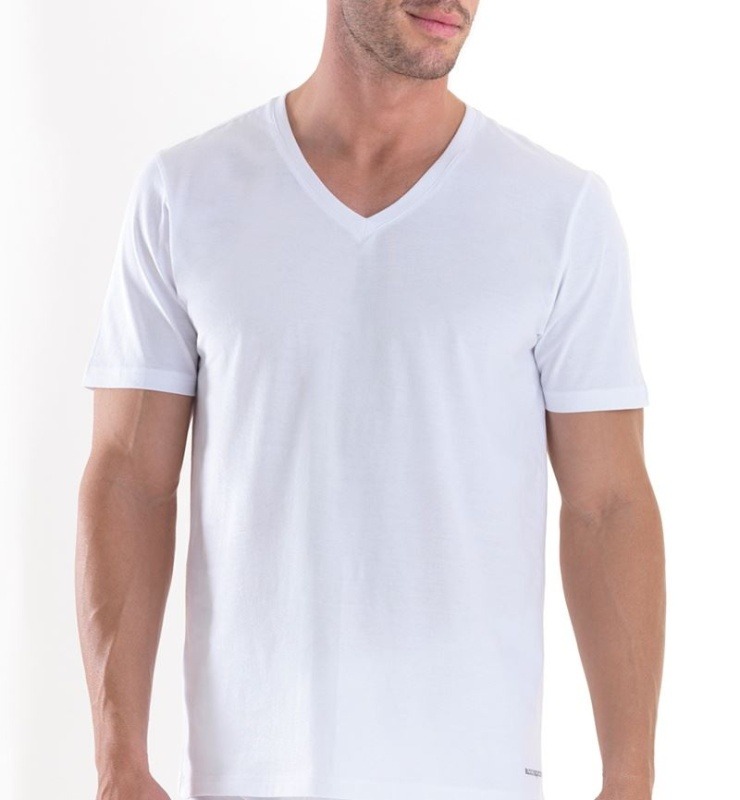 Erkek Tshirt V Yaka Loose Fit 9240 - Beyaz - 1