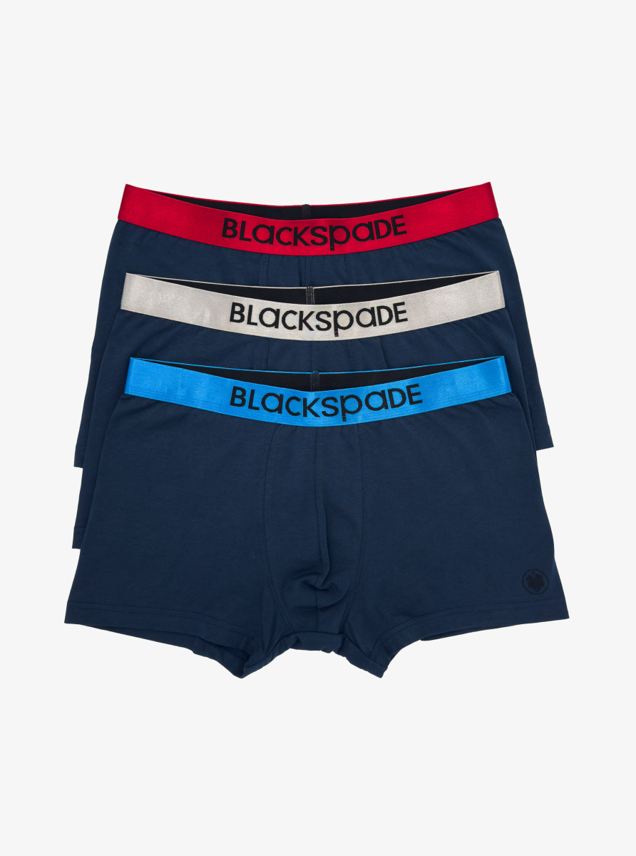 Erkek Boxer 3'lü Paket Modern Basics 9470 - Mavi - 1