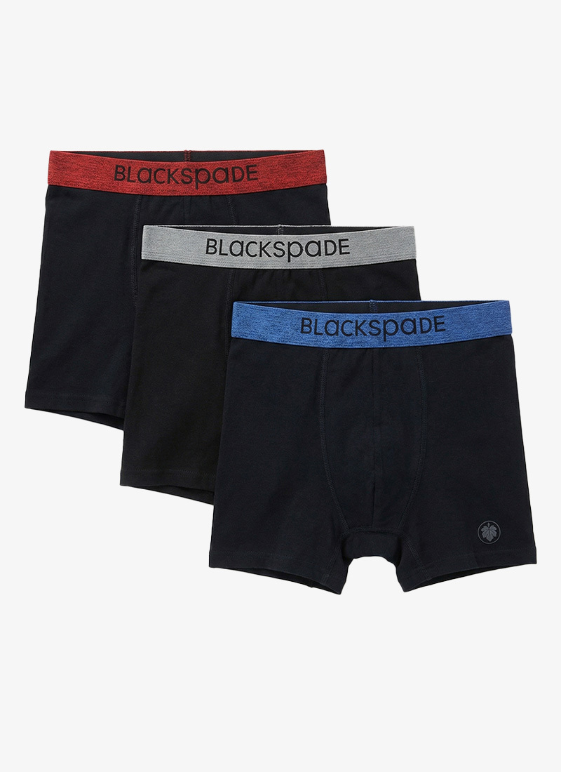 Erkek Boxer 3'lü Paket Modern Basics 9471 - Siyah - 1