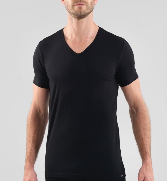 Erkek T-Shirt V Yaka Mood 9321 - Siyah - 1