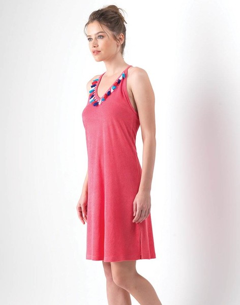Pareo Elbise - Havlu Kumaş 8443 - Pembe - 1