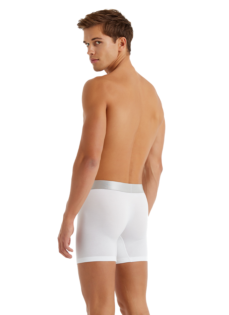 Erkek Modal Elastan Boxer Silver 9302 - Beyaz - 2